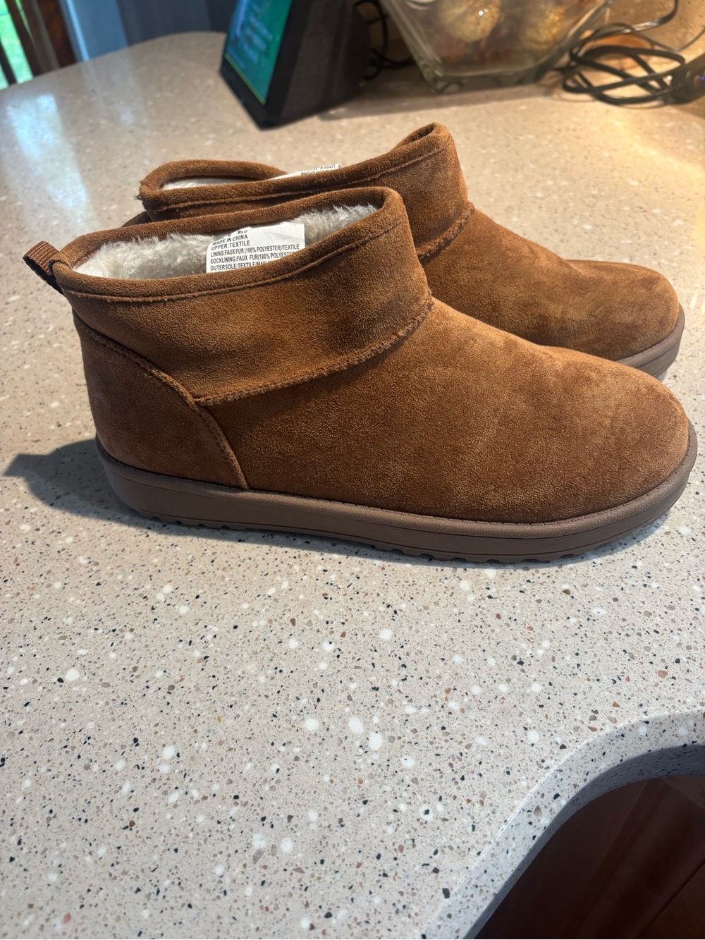 Sonoma Kids Suede Ankle Booties in Chestnut